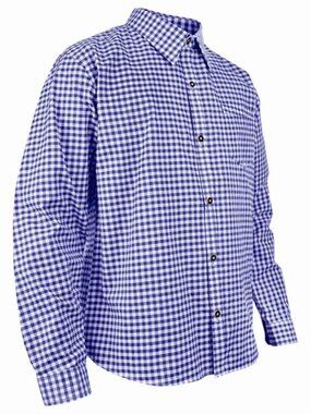 Men's Blue Oktoberfest Shirt Bavarian German Checkered Plaid Shirt